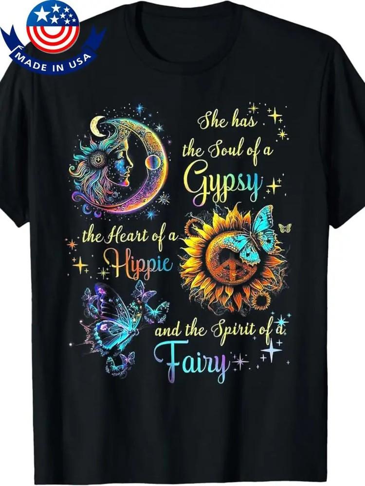180g She Has She Soul Of A Gypsy The Heart Of A Hippie T-Shirt | 100% Made in US M
180g She Has She Soul Of A Gypsy The Heart Of A Hippie T-Shirt | 100% Made in US M