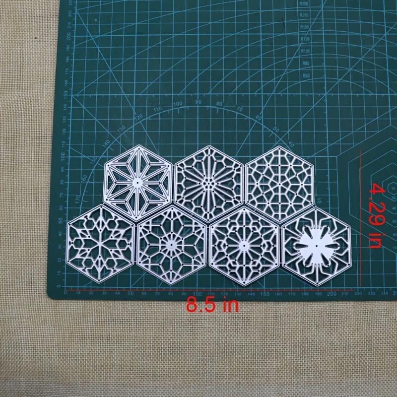 7 шт./компл. металлические трафареты для скрапбукинга, серебристые шестигранные цветы, рамка для тиснения, рождественские высечки, трафарет для изготовления карт
7 шт./компл. металлические трафареты для скрапбукинга, серебристые шестигранные цветы, рамка для тиснения, рождественские высечки, трафарет для изготовления карт