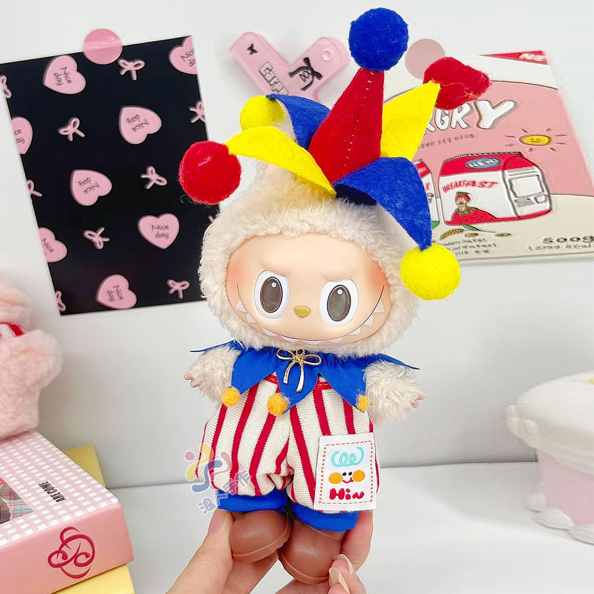17cm, Labubu Clothing, 3rd Generation Doll Clothes, Labubu, 1st and 2nd Generation, Sitting Party Series, Circus, Elephant Clown Costumes
17cm, Labubu Clothing, 3rd Generation Doll Clothes, Labubu, 1st and 2nd Generation, Sitting Party Series, Circus, Elephant Clown Costumes