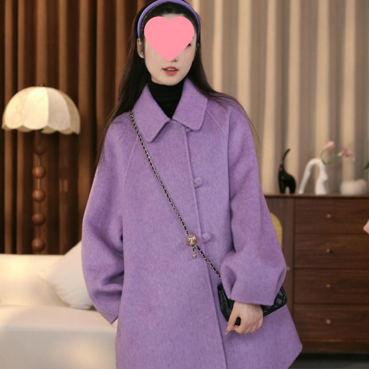 Simple Loose-Fit Mid-Length Wool Coat with Doll Collar for Autumn/Winter L(140-175)
Simple Loose-Fit Mid-Length Wool Coat with Doll Collar for Autumn/Winter L(140-175)