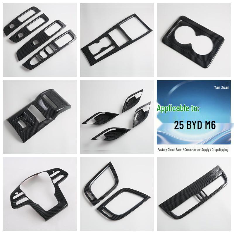 BYD M6 Interior Mod Kit: Air Vent, Console, Gear Shift, Cup Holder, Armrest Stickers Rear Cup Holder (7 seats)*1
BYD M6 Interior Mod Kit: Air Vent, Console, Gear Shift, Cup Holder, Armrest Stickers Rear Cup Holder (7 seats)*1