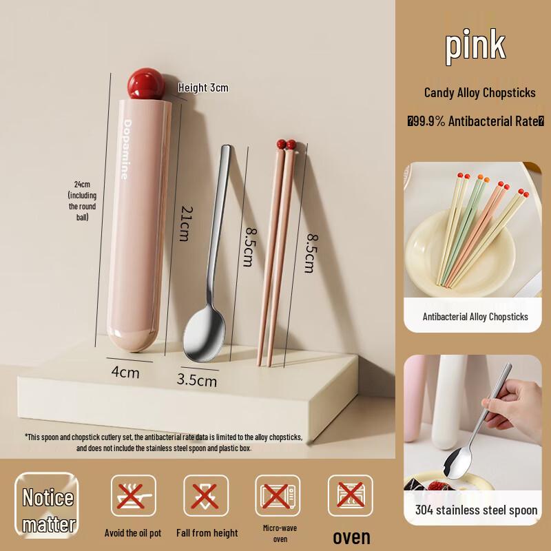 Pink 316 Stainless Steel Chopsticks and Fork Set
Pink 316 Stainless Steel Chopsticks and Fork Set