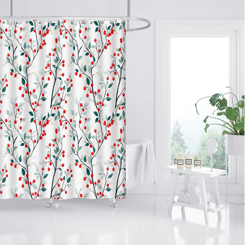 Digital Print Shower Curtain - Fresh Green Leaves & Red Fruit, Durable Polyester, Grommets for Easy Install, Artistic Bath Deco W90XH180cm
Digital Print Shower Curtain - Fresh Green Leaves & Red Fruit, Durable Polyester, Grommets for Easy Install, Artistic Bath Deco W90XH180cm