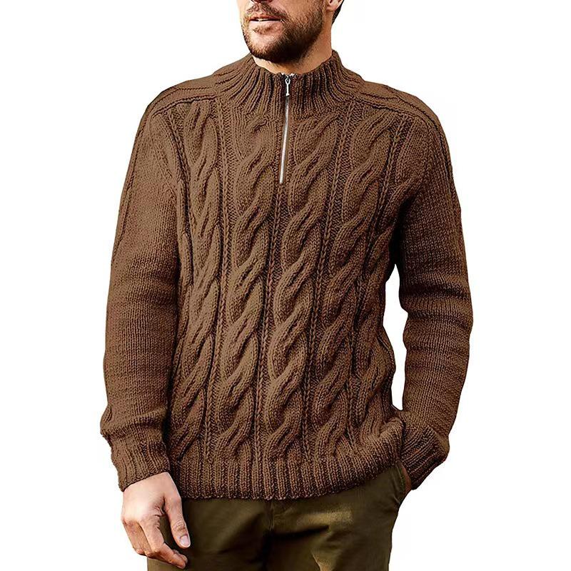 Men s Solid Color Zipper Half-Open Collar Long Sleeve Knitwear - Autumn/Winter European and American Fashion S верблюд
Men s Solid Color Zipper Half-Open Collar Long Sleeve Knitwear - Autumn/Winter European and American Fashion S верблюд