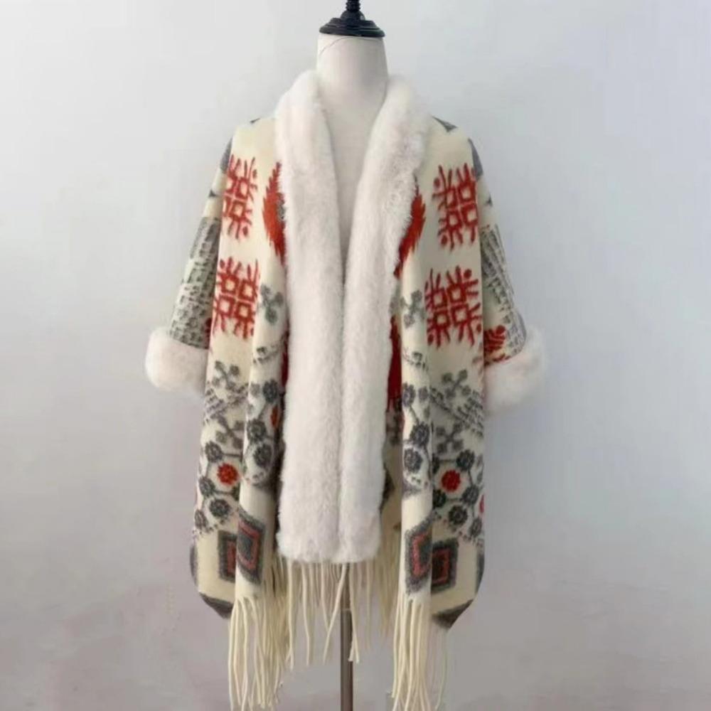 Ethnic Style Plush Wrap Shawl Winter Warm Thicken Faux Fur Collar Shawl Imitation Cashmere Retro Cardigan Cape Women Fashion бежевый
Ethnic Style Plush Wrap Shawl Winter Warm Thicken Faux Fur Collar Shawl Imitation Cashmere Retro Cardigan Cape Women Fashion бежевый