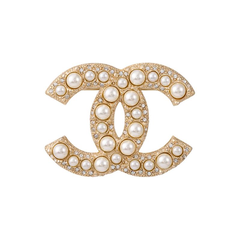 CHANEL Double C Pearl Crystal Brooch Women s Gold золотий
CHANEL Double C Pearl Crystal Brooch Women s Gold золотий