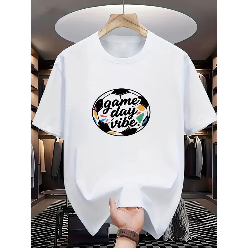 European sizes Men s Soccer Football T-Shirt with Game Day Vibe Slogan & Soccer Print - Breathable Loose Fit Tee Suitable for Football Fans, Training S белый
European sizes Men s Soccer Football T-Shirt with Game Day Vibe Slogan & Soccer Print - Breathable Loose Fit Tee Suitable for Football Fans, Training S белый