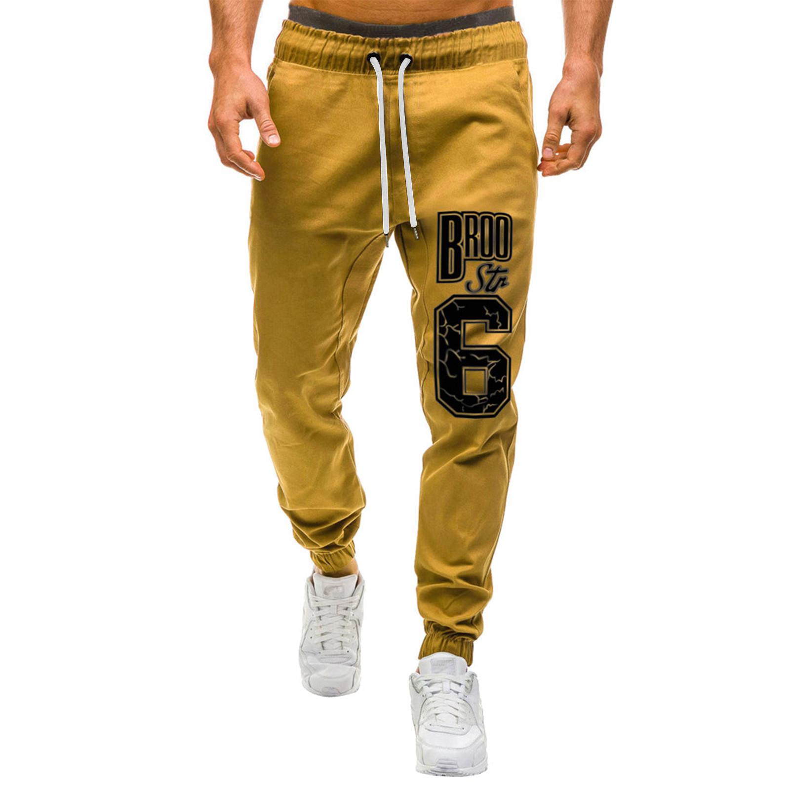 Мужские модные брюки с буквенным принтом, повседневные брюки, спортивные брюки XXXL жёлтый
Мужские модные брюки с буквенным принтом, повседневные брюки, спортивные брюки XXXL жёлтый