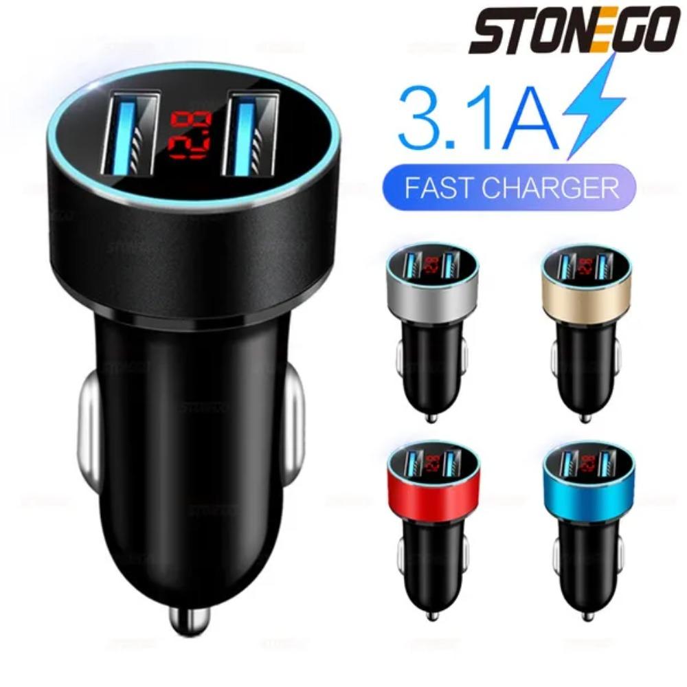 Автомобильное зарядное устройство STONEGO 3.1A Dual USB с 2 портами, ЖК-дисплеем, вольтметром, гнездом прикуривателя 12-24 В, автомобильное зарядное устройство, адаптер серебряный
Автомобильное зарядное устройство STONEGO 3.1A Dual USB с 2 портами, ЖК-дисплеем, вольтметром, гнездом прикуривателя 12-24 В, автомобильное зарядное устройство, адаптер серебряный