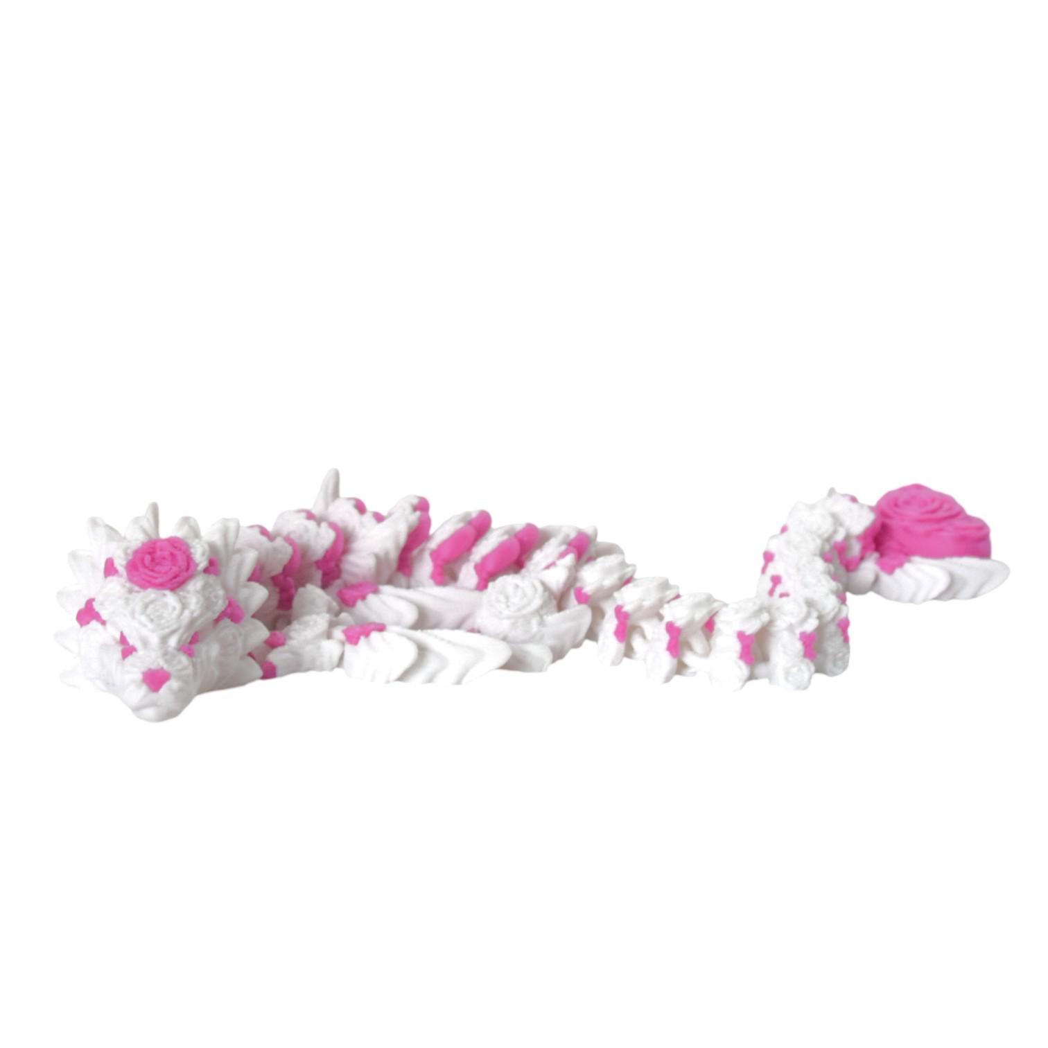 3D Heart Rose Dragon - Movable Jointed Figure Model Children s Ornament White and Pink
3D Heart Rose Dragon - Movable Jointed Figure Model Children s Ornament White and Pink