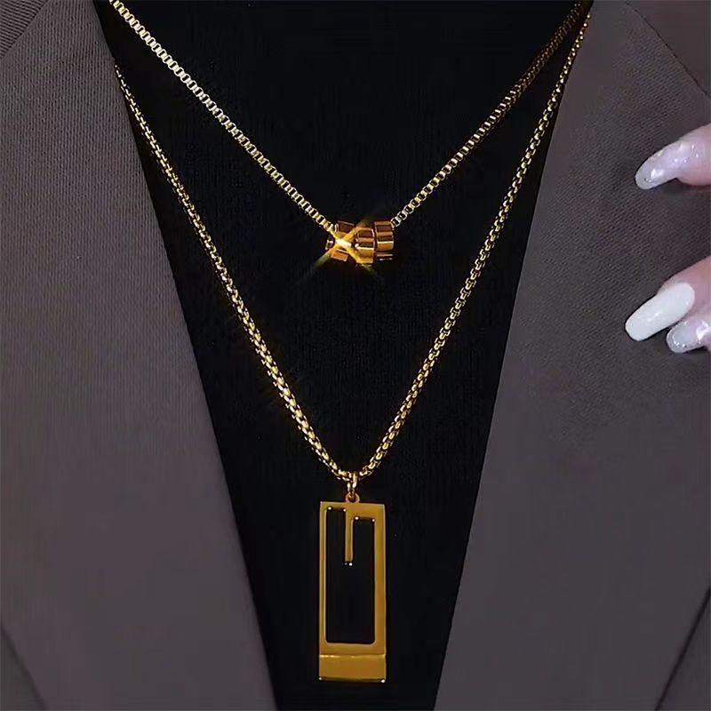 Двухслойная цепочка для свитера, длинное ожерелье на осень-зиму для женщин, модные высококачественные аксессуары из титановой стали, не выцветающие золотой
Двухслойная цепочка для свитера, длинное ожерелье на осень-зиму для женщин, модные высококачественные аксессуары из титановой стали, не выцветающие золотой