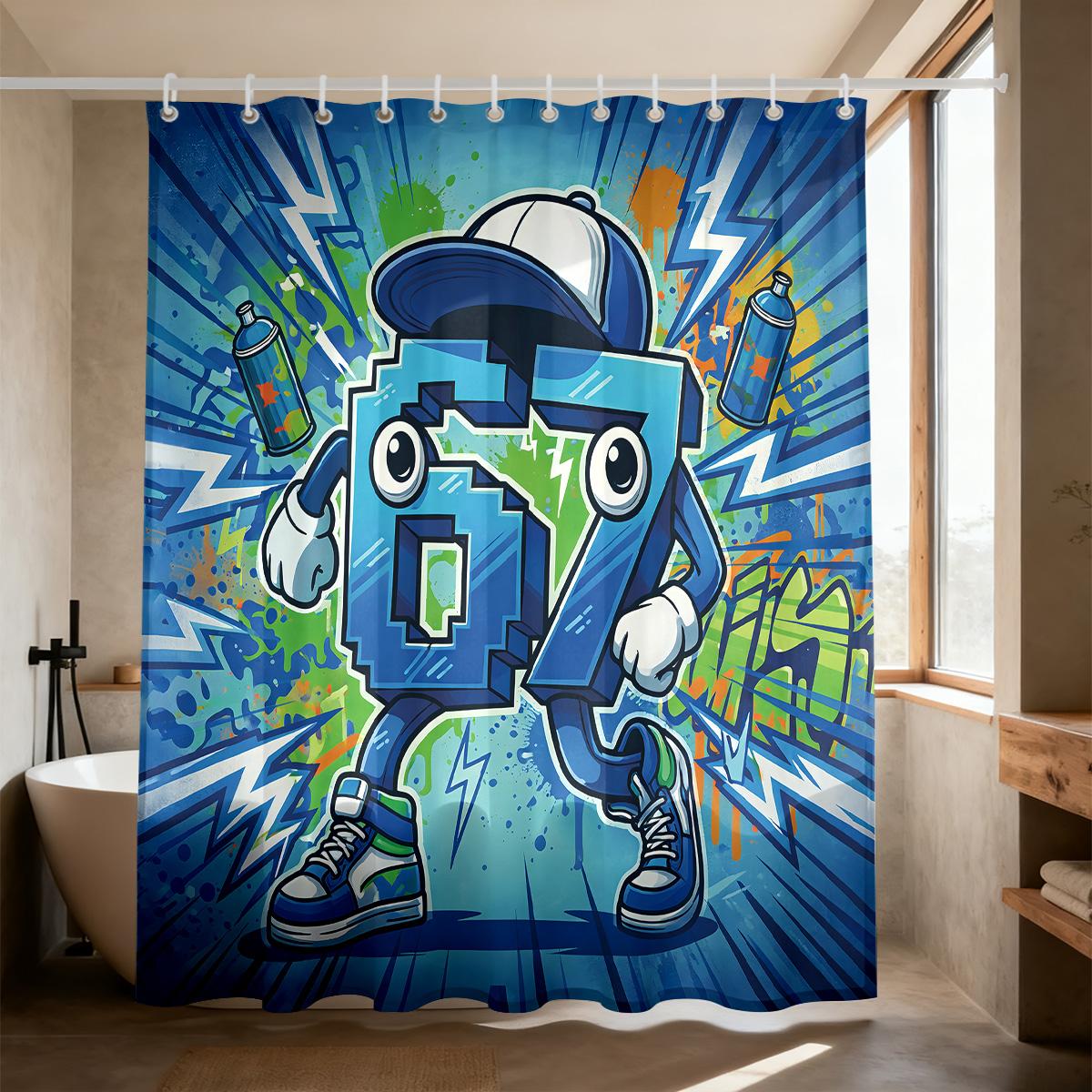 1Pc Cyberwind 67 Element Printed Waterproof Shower Curtain Partition Privacy Hanging Curtain Multiple Sizes 12 Hooks W60H190(CM)-1 Pcs
1Pc Cyberwind 67 Element Printed Waterproof Shower Curtain Partition Privacy Hanging Curtain Multiple Sizes 12 Hooks W60H190(CM)-1 Pcs