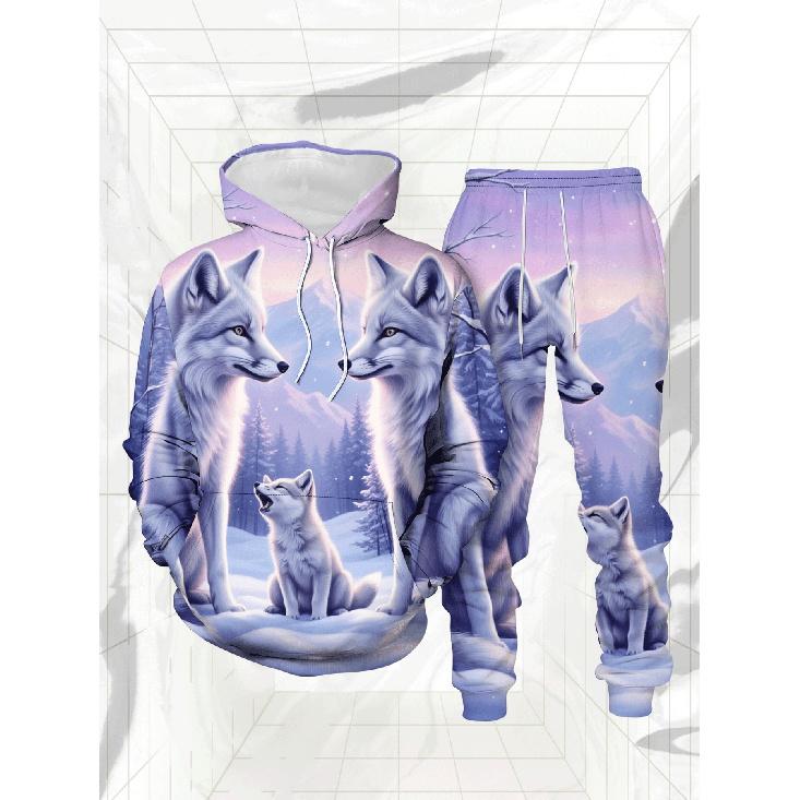 High Street Style Ice And Snow Wolf Pc Sweatshirt Set - Dreamy Snowfield 3D Printed Casual Hoodie And Pants Two-Piece Set S
High Street Style Ice And Snow Wolf Pc Sweatshirt Set - Dreamy Snowfield 3D Printed Casual Hoodie And Pants Two-Piece Set S