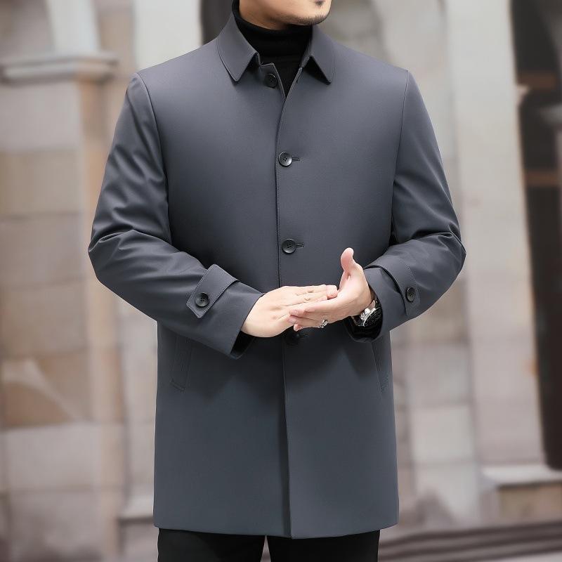 Пуховик мужской с отворотом и съемным пуховым вкладышем, мужская ветровка средней длины, зимняя теплая одежда для пап среднего и пожилого возраста 195
Пуховик мужской с отворотом и съемным пуховым вкладышем, мужская ветровка средней длины, зимняя теплая одежда для пап среднего и пожилого возраста 195