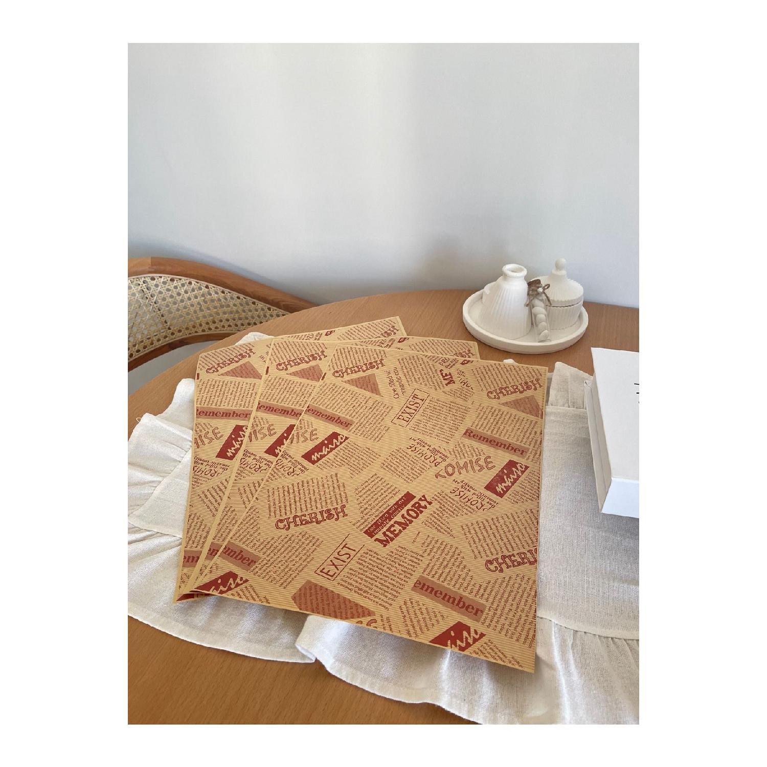 50 Pieces Of Kraft Special Patterned Presentation Paper, Newspaper Patterned Presentation Paper - Greaseproof Paper
50 Pieces Of Kraft Special Patterned Presentation Paper, Newspaper Patterned Presentation Paper - Greaseproof Paper