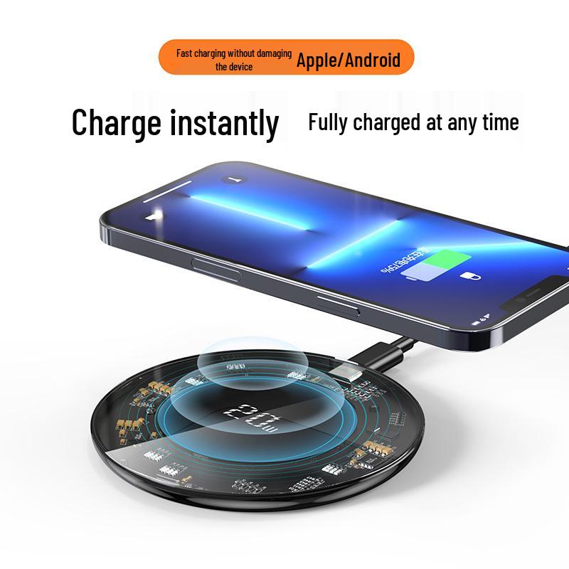 20W Transparent Magnetic Wireless Fast Charger for Apple & Huawei Phones чорний
20W Transparent Magnetic Wireless Fast Charger for Apple & Huawei Phones чорний