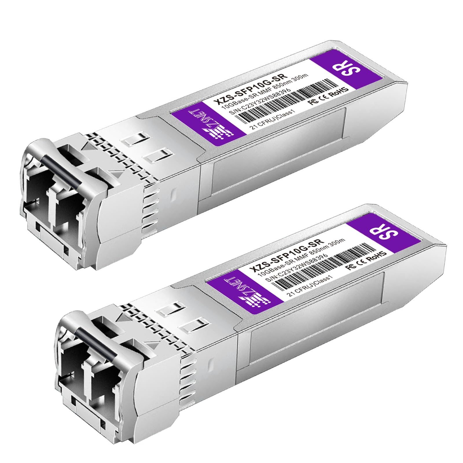 XZSNET 10Gb Dual LC Multimode Optical Compatible with Cisco Ubiquiti UniFi Mikrotik Pack of 2 10GBase-SR SFP+ Module, SFP+ Transceiver, SFP-10G-SR,
XZSNET 10Gb Dual LC Multimode Optical Compatible with Cisco Ubiquiti UniFi Mikrotik Pack of 2 10GBase-SR SFP+ Module, SFP+ Transceiver, SFP-10G-SR,