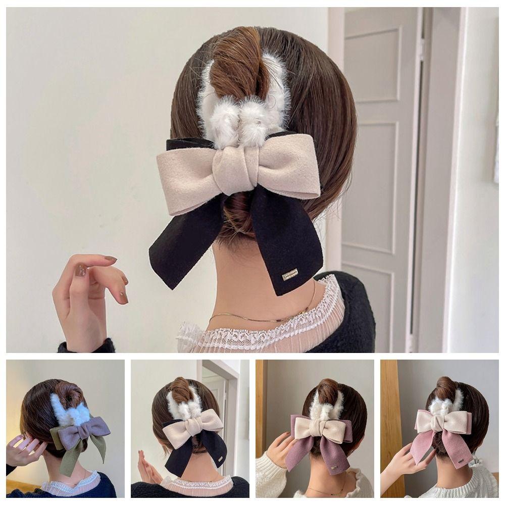 Korean Bow Claw Clip Contrasting colors Plush Crab Clip Fashion Bow Plush Hair Claw Daily
Korean Bow Claw Clip Contrasting colors Plush Crab Clip Fashion Bow Plush Hair Claw Daily