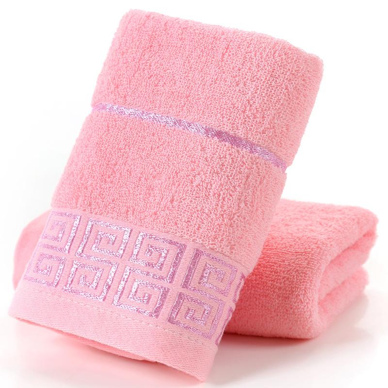 хлопковое полотенце банные полотенца утолщенные полотенца для лица Мягкий хлопок Быстросохнущий для дома спортзала сауны пляжа отеля с путешествиями 34x74cm&1pc розовый