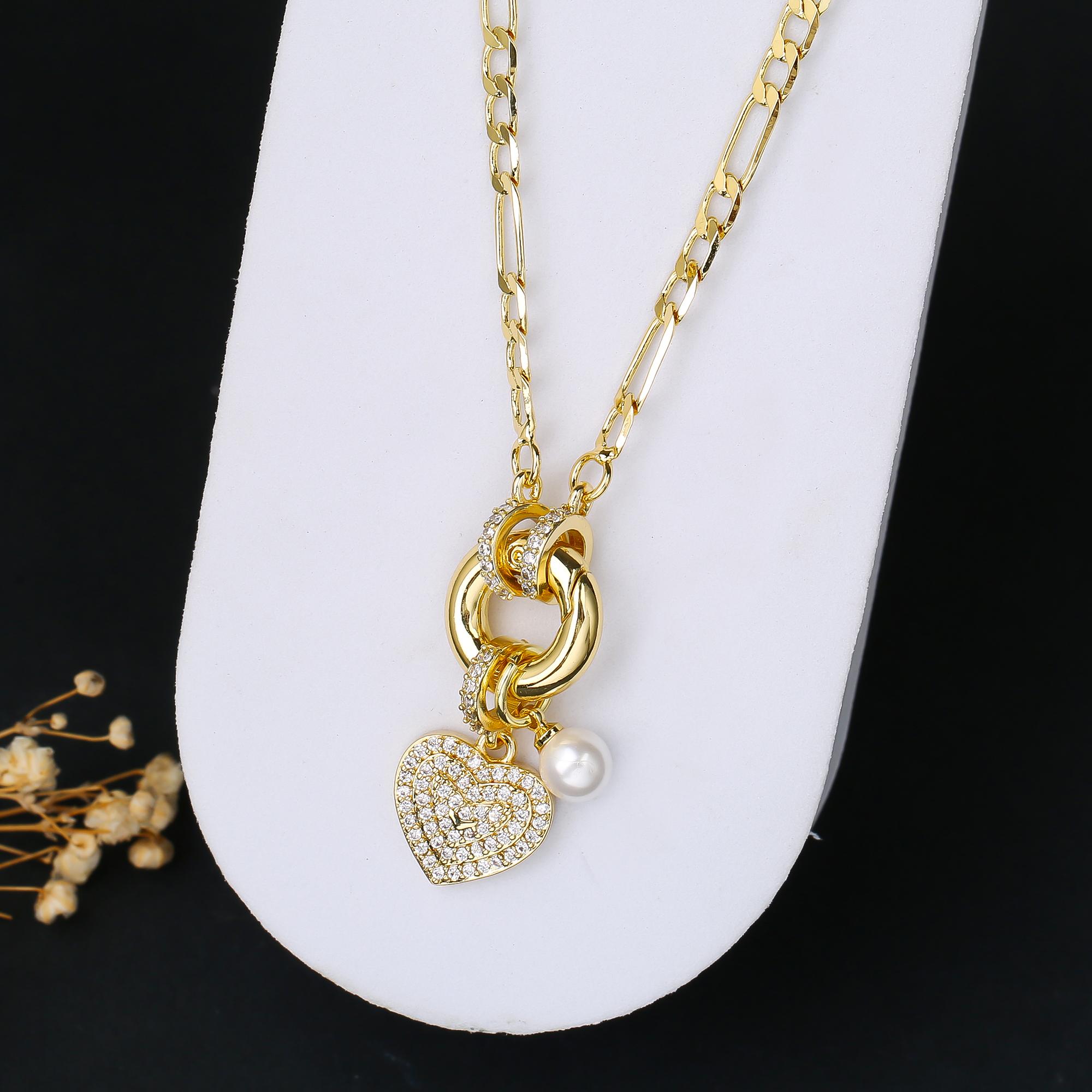 High Quality Gold Color 3:1 Chain Heart Shape Star Zirconia Pendant Necklace Charm for Woman Girl New Fashion Zircon Wholesale
High Quality Gold Color 3:1 Chain Heart Shape Star Zirconia Pendant Necklace Charm for Woman Girl New Fashion Zircon Wholesale