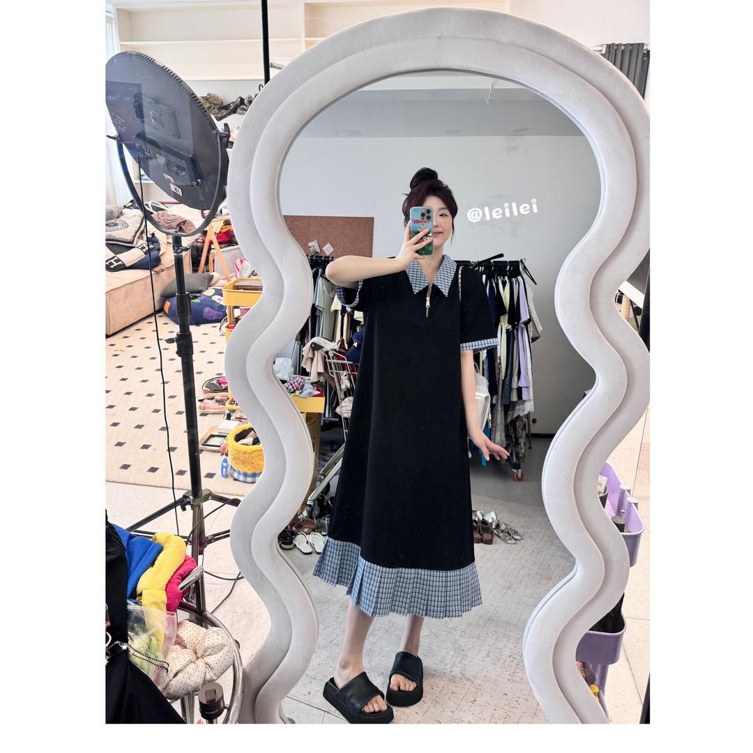 Crystal Gu Color Block Plaid Patchwork Polo Collar Short Sleeve Loose Dress 2XL
Crystal Gu Color Block Plaid Patchwork Polo Collar Short Sleeve Loose Dress 2XL