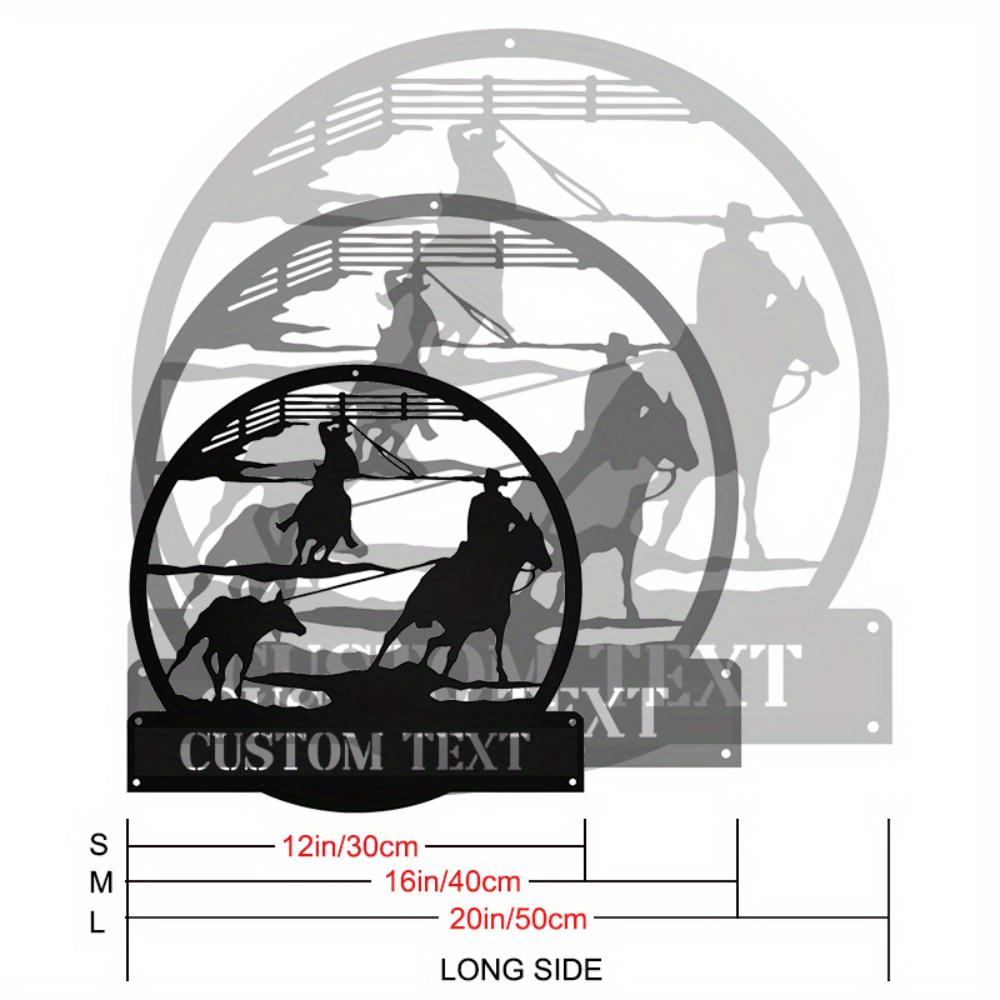 Unique Custom Team Roper Cowboy Horse Metal Wall Art Retro Home Decor Personalized Name 30cm
Unique Custom Team Roper Cowboy Horse Metal Wall Art Retro Home Decor Personalized Name 30cm
