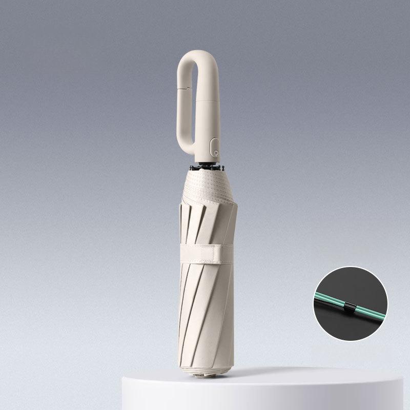 Outdoor Carabiner Windproof Umbrella Auto-Fold Reinforced Frame Attachable To Bags Uv Protection Rainproof Folding Umbrella New metal-fiber composite&16K бежевий
Outdoor Carabiner Windproof Umbrella Auto-Fold Reinforced Frame Attachable To Bags Uv Protection Rainproof Folding Umbrella New metal-fiber composite&16K бежевий