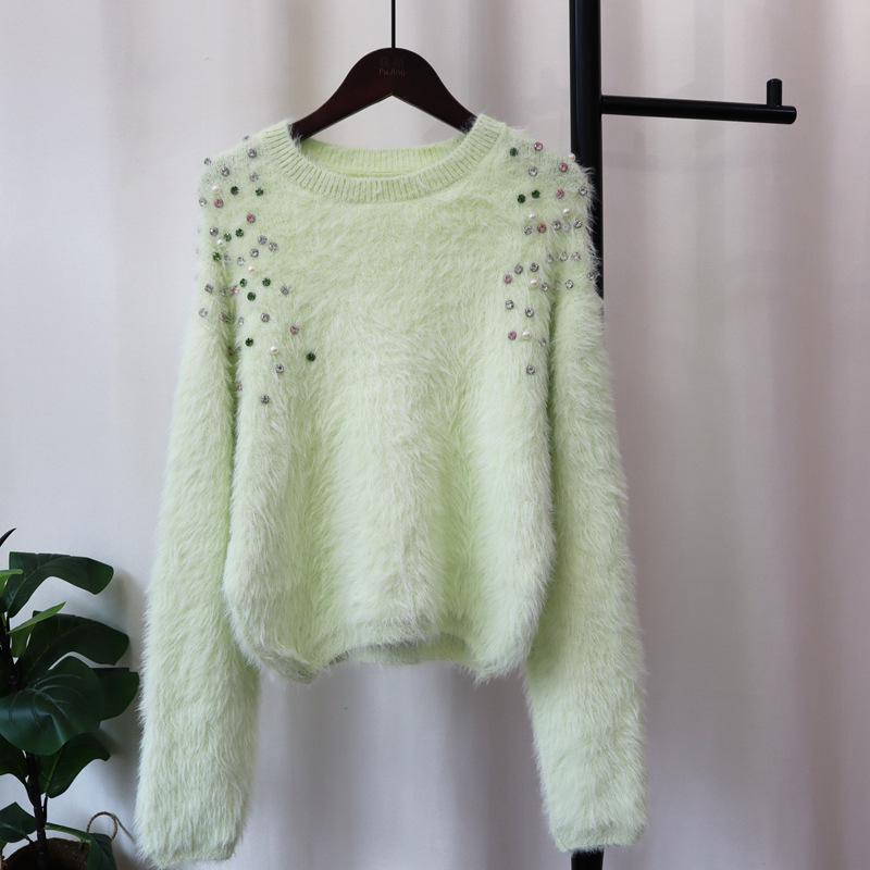 Тяжелая промышленность гвозди просверленные имитация норки флис свитер пуловер осень и зима новый свободный мягкий восковой пушистый вязаный топ женщины One size желто-зеленый
Тяжелая промышленность гвозди просверленные имитация норки флис свитер пуловер осень и зима новый свободный мягкий восковой пушистый вязаный топ женщины One size желто-зеленый
