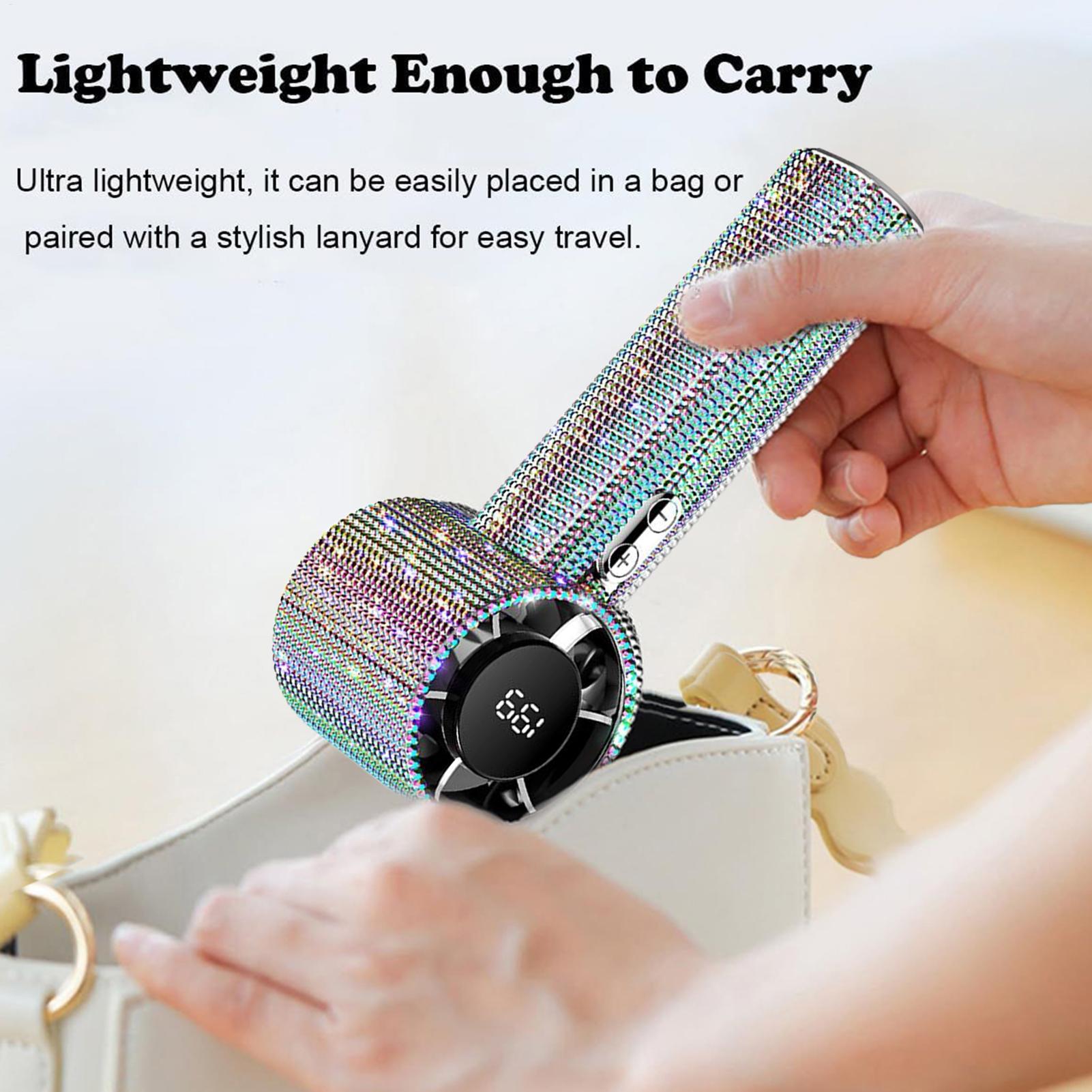 Handheld Fan Rhinestone Portable Hand Fan Cooling Quiet Air Circulator LED Display Rechargeable For Kids School Picnic Camping China Mainland
Handheld Fan Rhinestone Portable Hand Fan Cooling Quiet Air Circulator LED Display Rechargeable For Kids School Picnic Camping China Mainland