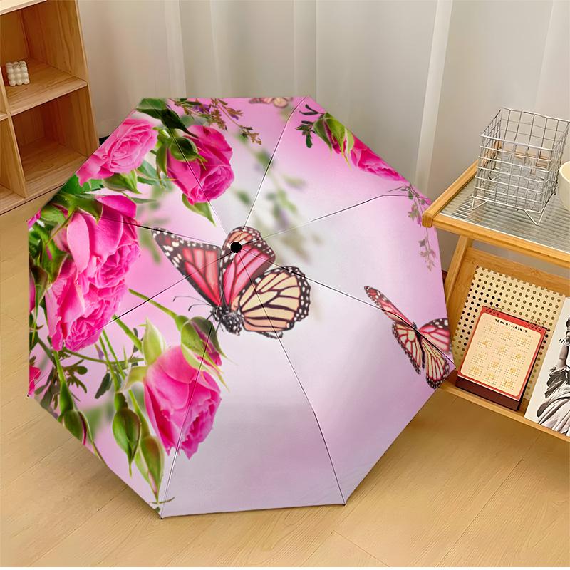 Rose Bouquet in Decorative Frame Theme Automatic Umbrella Compact 8-Rib Design Sturdy Construction Durable Umbrella Stylish Accessory
Rose Bouquet in Decorative Frame Theme Automatic Umbrella Compact 8-Rib Design Sturdy Construction Durable Umbrella Stylish Accessory