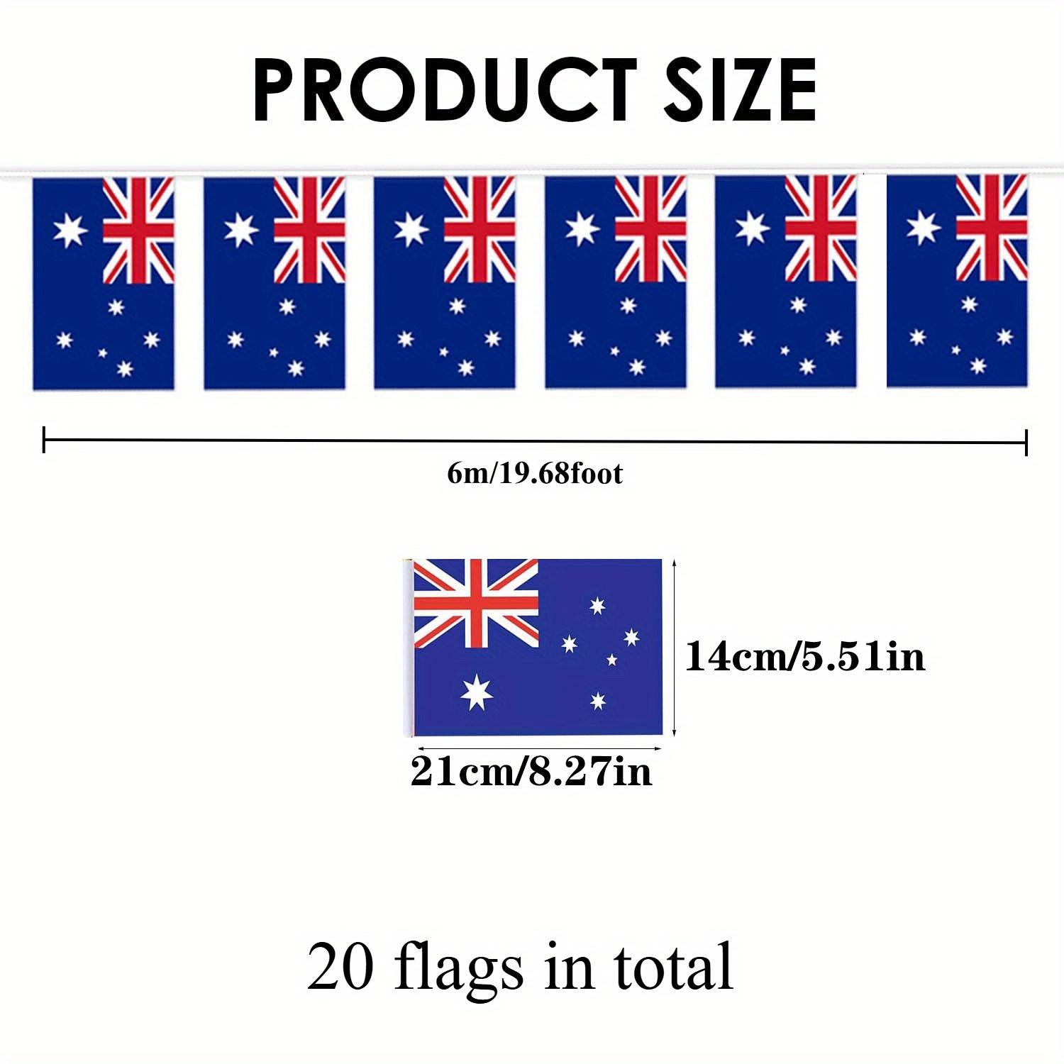 14*21см Австралийский флаг с веревкой Национальный день Садовое украшение Подвесной флаг Флаг-растяжка Полиэстеровый флаг 6M/20 flags
14*21см Австралийский флаг с веревкой Национальный день Садовое украшение Подвесной флаг Флаг-растяжка Полиэстеровый флаг 6M/20 flags