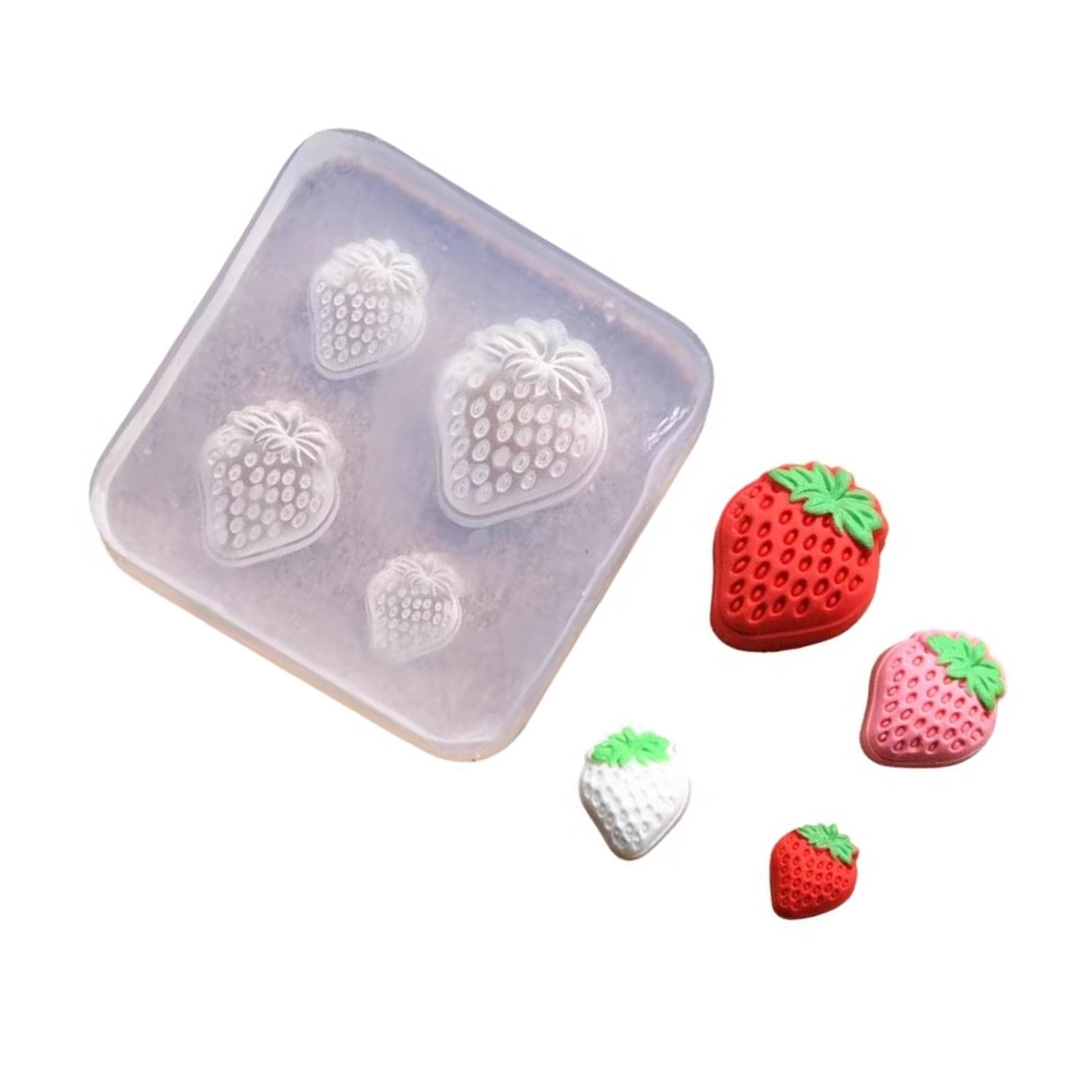 Прозрачная силиконовая форма для изготовления миниатюрных клубничных лакомств Миниатюрная форма для еды с реалистичными деталями