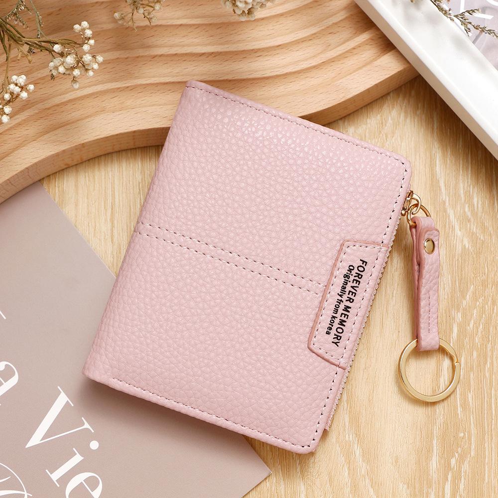 New simple lychee patterned short wallet for women fashionable zipper two-fold wallet leather texture coin purse
New simple lychee patterned short wallet for women fashionable zipper two-fold wallet leather texture coin purse