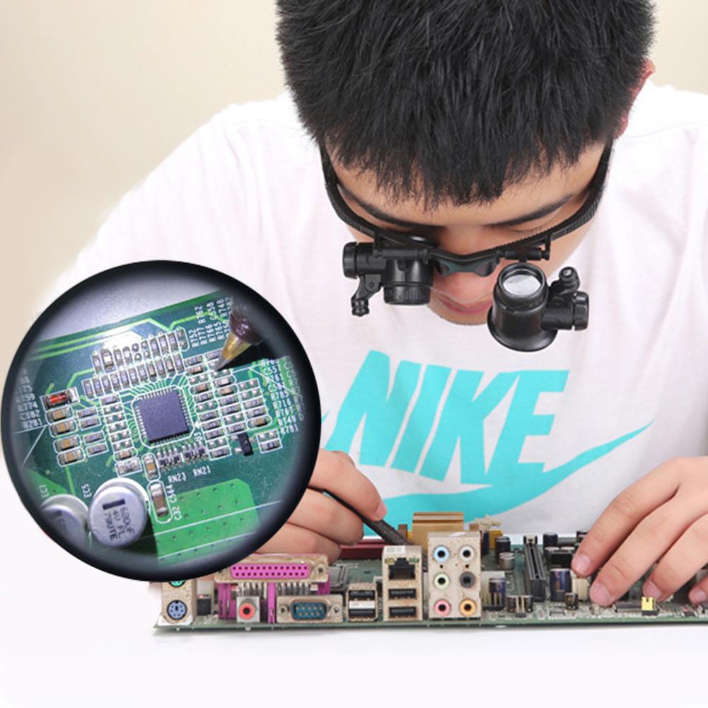 Magnifying Glasses Double Light Lamp Loupe Headband Magnifier Eye Glasses w/Lens CHINA
Magnifying Glasses Double Light Lamp Loupe Headband Magnifier Eye Glasses w/Lens CHINA