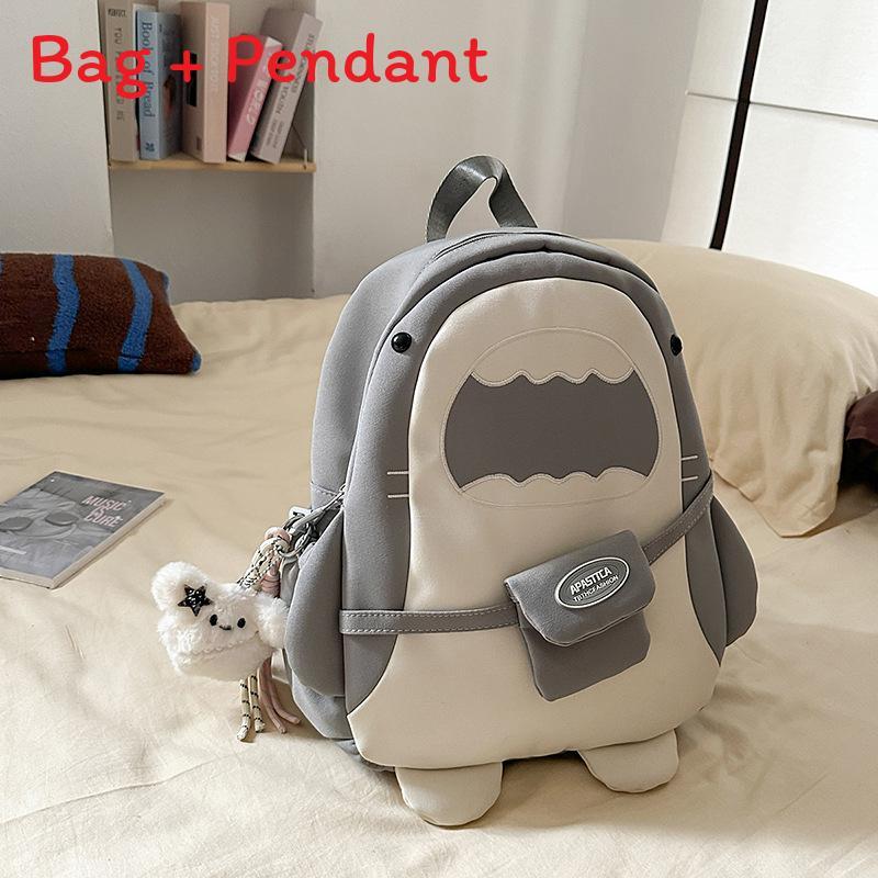 Cute Shark Backpack For Girls With Nylon And Cartoon Design For School Use
Cute Shark Backpack For Girls With Nylon And Cartoon Design For School Use