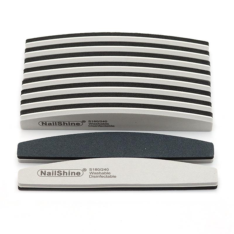 Серая и черная двухсторонняя пилка для ногтей в форме полумесяца - Прочная, высокоэластичная полировочная полоса
Серая и черная двухсторонняя пилка для ногтей в форме полумесяца - Прочная, высокоэластичная полировочная полоса