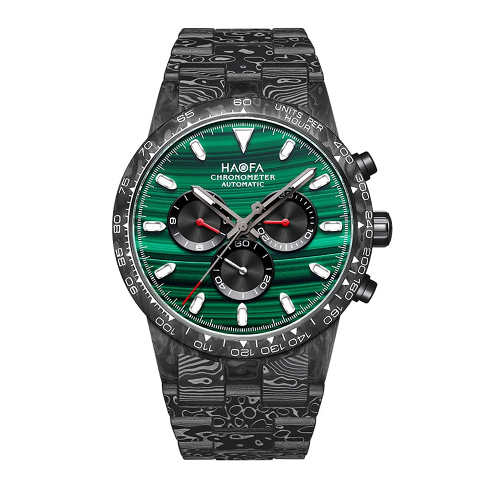 Haofa Chronograph Watch Mechanical Automatic Winding All Carbon Fiber Case Band Hollow Dial Stylish Luxury Sapphire Glass Popular Waterproof Rubber зелений
Haofa Chronograph Watch Mechanical Automatic Winding All Carbon Fiber Case Band Hollow Dial Stylish Luxury Sapphire Glass Popular Waterproof Rubber зелений