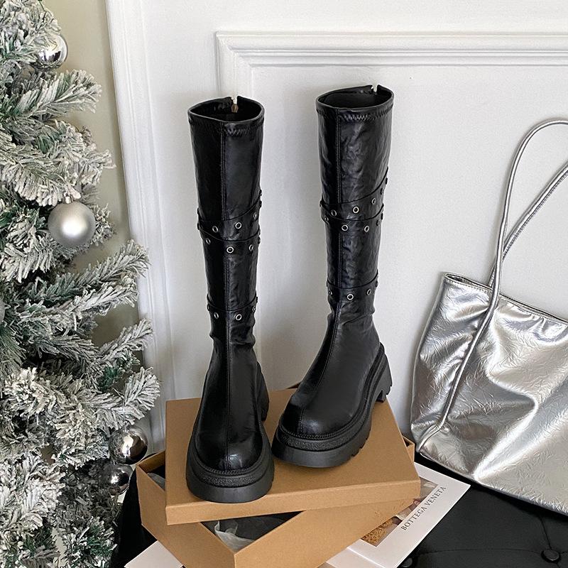 Регулируемая пряжка ремня в иностранном стиле, рыцарские сапоги из цельной коровьей кожи, 2025, толстый каблук, средний каблук, круглый носок, мягкая кожа, высокие сапоги, женские 40 чёрный
Регулируемая пряжка ремня в иностранном стиле, рыцарские сапоги из цельной коровьей кожи, 2025, толстый каблук, средний каблук, круглый носок, мягкая кожа, высокие сапоги, женские 40 чёрный