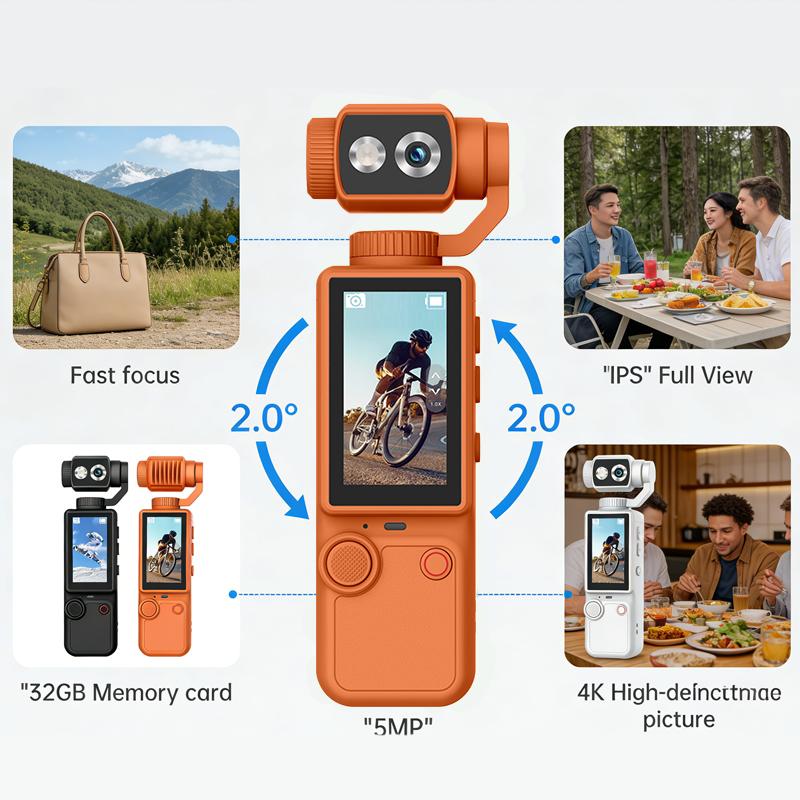 Ultra HD 4K Wifi Camera Digital Video Mini Portable Handheld Law Enforcement Recorder 180° Rotatable Lens Outdoor Sports Camera помаранчевий
Ultra HD 4K Wifi Camera Digital Video Mini Portable Handheld Law Enforcement Recorder 180° Rotatable Lens Outdoor Sports Camera помаранчевий