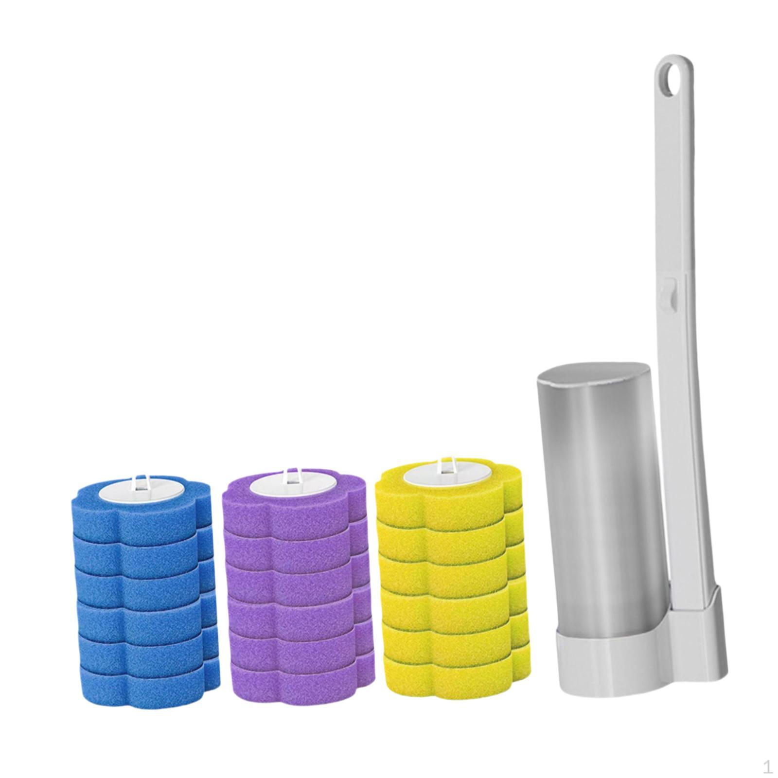 Toilet Bowl Cleaner Wands Holder and Set Hygienic Sponge Head Brush Refills 18pcs
Toilet Bowl Cleaner Wands Holder and Set Hygienic Sponge Head Brush Refills 18pcs