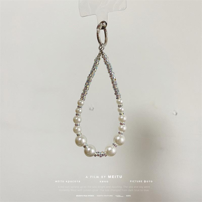 Pearl Rhinestone Mobile Phone Lanyard Clip Anti-Drop Short Hand Rope Keychain Decoration Advanced Sense Light Luxury Women
Pearl Rhinestone Mobile Phone Lanyard Clip Anti-Drop Short Hand Rope Keychain Decoration Advanced Sense Light Luxury Women