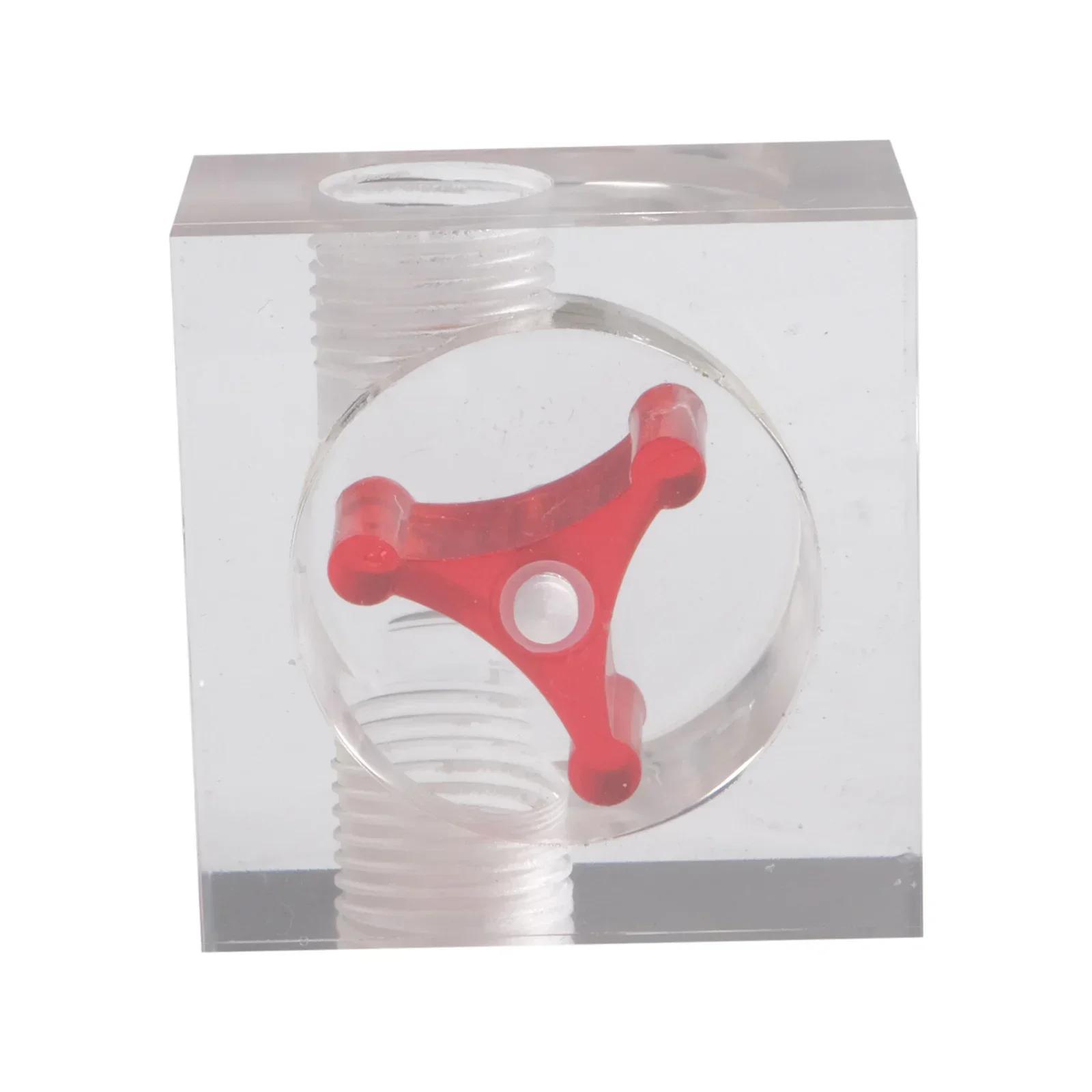 1 шт. 2-ходовой индикатор водяного охлаждения акриловый прозрачный расходомер с резьбой G1/4 расходомерные измерительные приборы