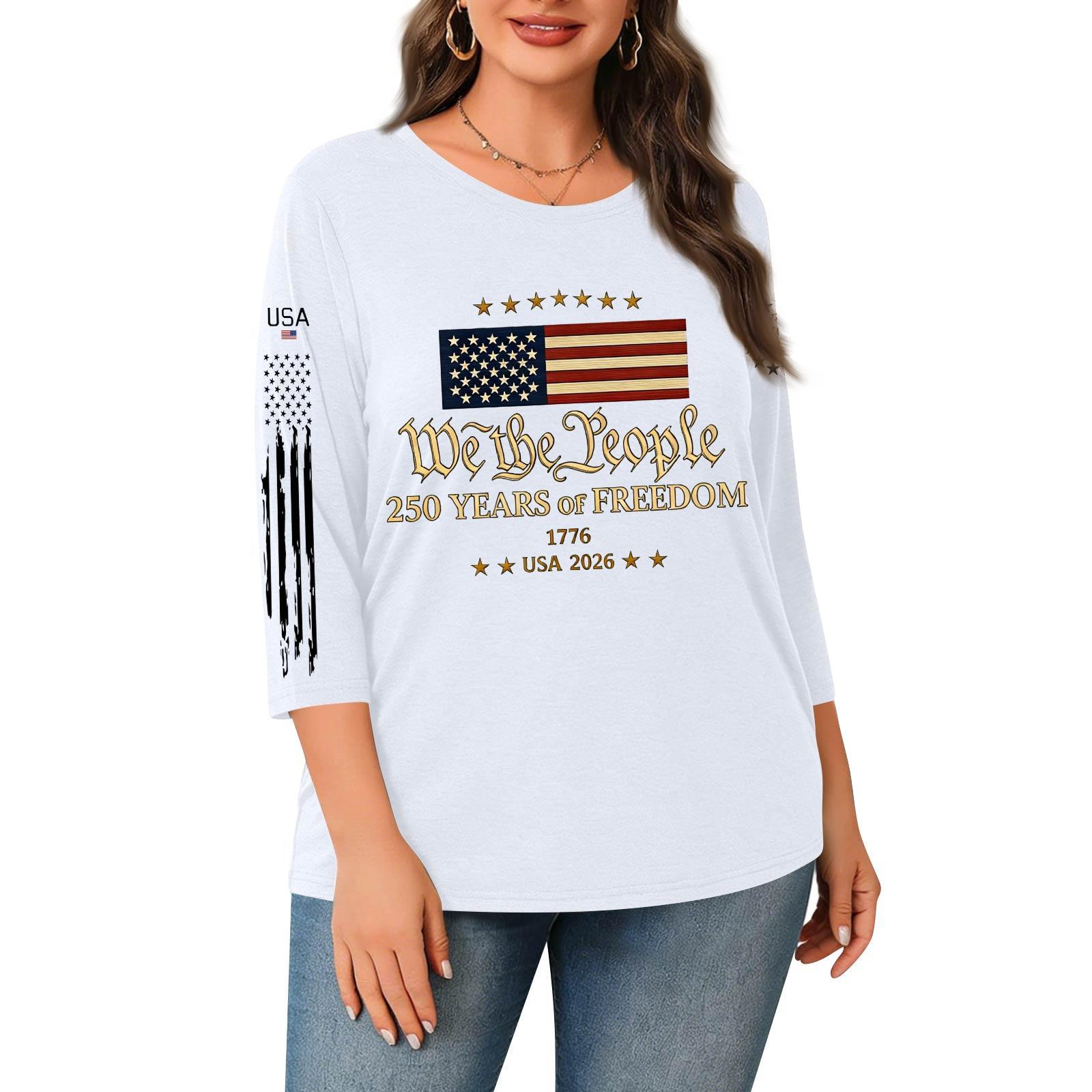 Plus Size Women s Round Neck 3/4 Sleeve Printed Top XL білий
Plus Size Women s Round Neck 3/4 Sleeve Printed Top XL білий