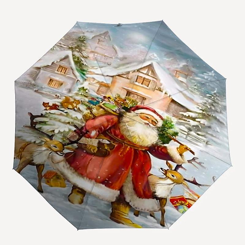 1pc Santa Claus, snowy village umbrella automatic open/close, 8-Rib Durable Frame, Compact Folding Design, Ideal Birthday/Holiday Gift 1203A
1pc Santa Claus, snowy village umbrella automatic open/close, 8-Rib Durable Frame, Compact Folding Design, Ideal Birthday/Holiday Gift 1203A