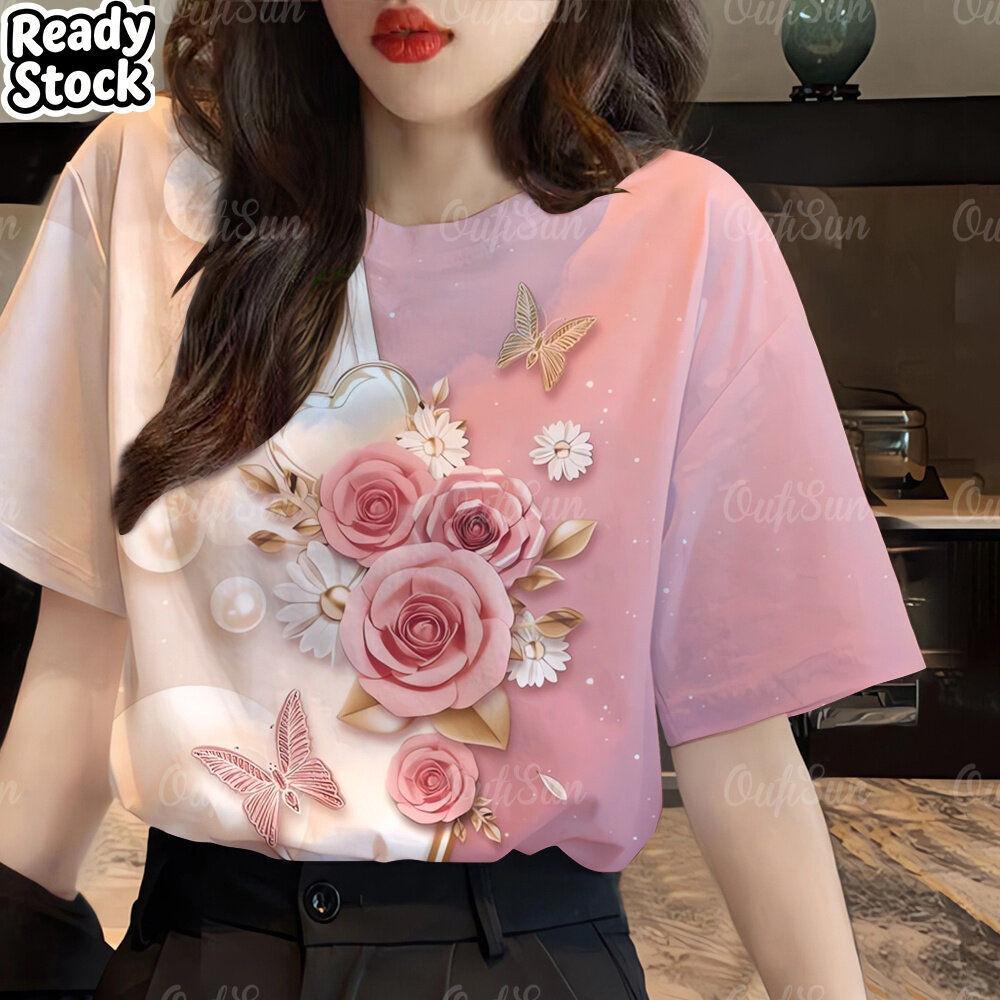 3D Floral Print Plus Size Comfortable Short Sleeve T-shirt XS
3D Floral Print Plus Size Comfortable Short Sleeve T-shirt XS