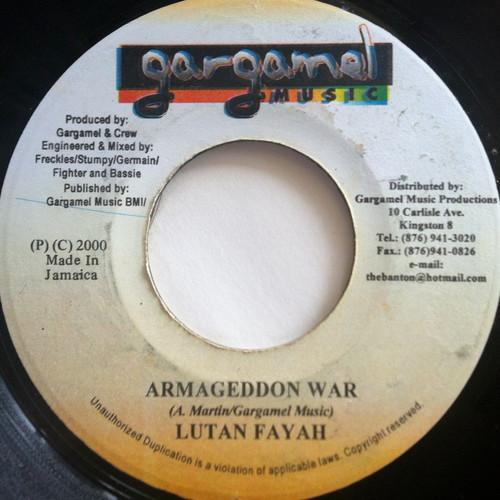 7inch Record LUTAN FYAH - Armageddon War NONE Gargamel Music 2000 Jamaica Reggae, Ska & Dub Used
7inch Record LUTAN FYAH - Armageddon War NONE Gargamel Music 2000 Jamaica Reggae, Ska & Dub Used