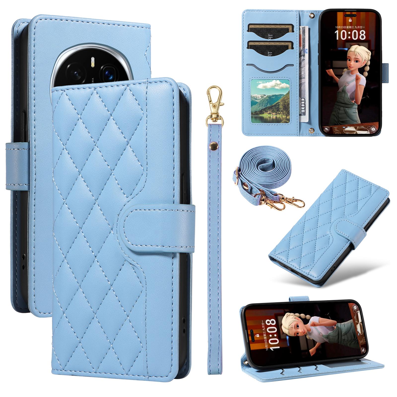 For Honor Magic7 Pro 5G Wallet Case Rhombus Leather Phone Cover with Strap Blue
For Honor Magic7 Pro 5G Wallet Case Rhombus Leather Phone Cover with Strap Blue