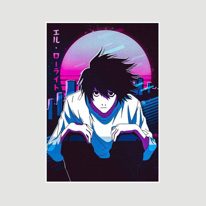 Класичний японський плакат Death Note Мультяшна фігурка L Ретро білі паперові плакати та принти Живопис Домашній декор Бар Вітальня Фреска 30x21cm
Класичний японський плакат Death Note Мультяшна фігурка L Ретро білі паперові плакати та принти Живопис Домашній декор Бар Вітальня Фреска 30x21cm