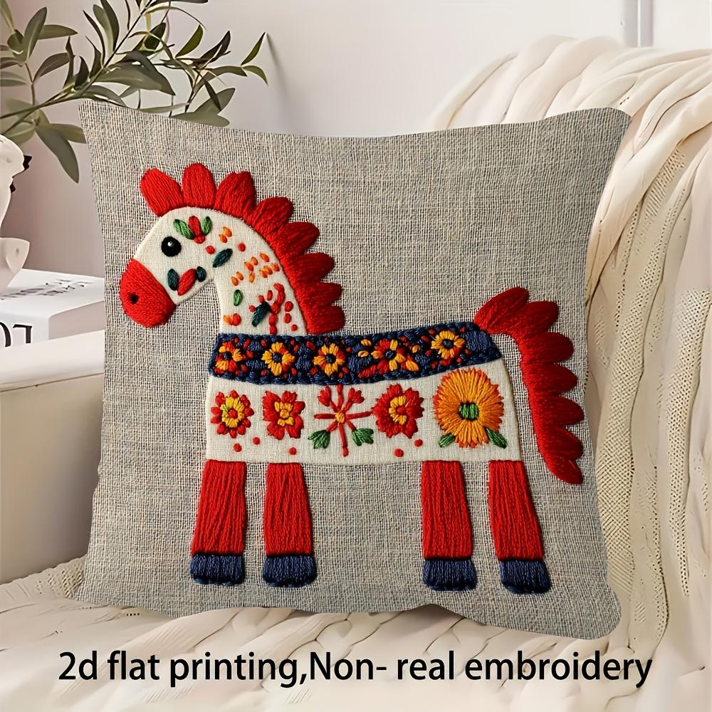 2D flat- Bohemian Folk Art Horse Print Linen Throw Pillow Cover Home Decor Cushion Case for Sofa Couch Bedroom 45x45cm-1pcs
2D flat- Bohemian Folk Art Horse Print Linen Throw Pillow Cover Home Decor Cushion Case for Sofa Couch Bedroom 45x45cm-1pcs