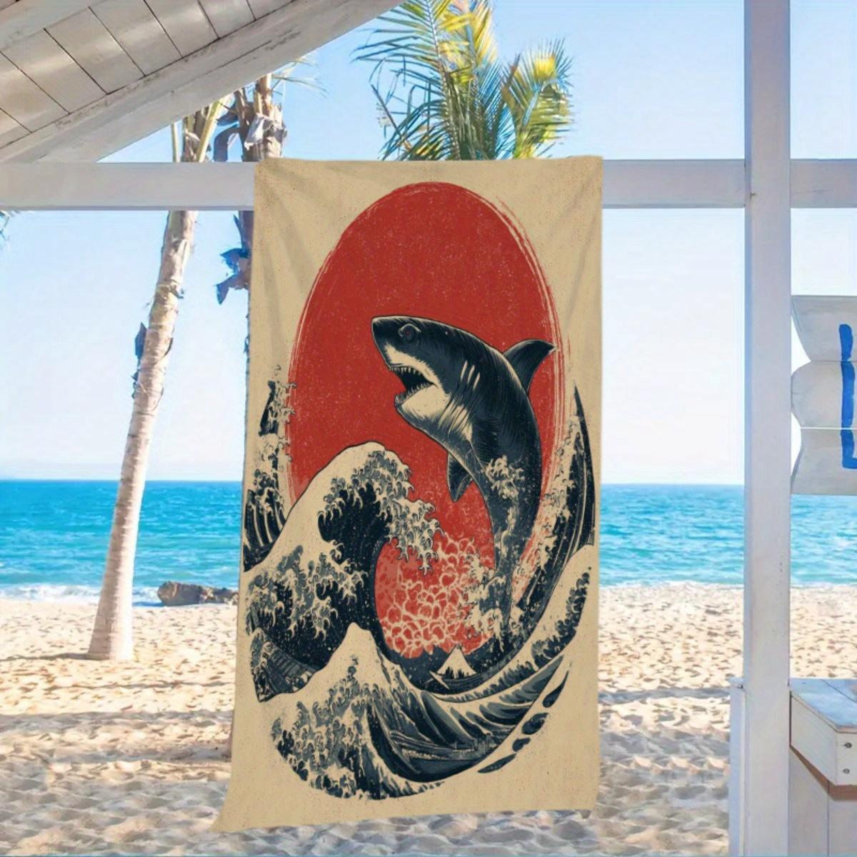1pc Shark & Wave Beach Towel - Quick-Dry Microfiber, Vibrant Red & Black Design, Perfect for Pool, Bathroom, and Outdoor Use W30*H60(CM)
1pc Shark & Wave Beach Towel - Quick-Dry Microfiber, Vibrant Red & Black Design, Perfect for Pool, Bathroom, and Outdoor Use W30*H60(CM)